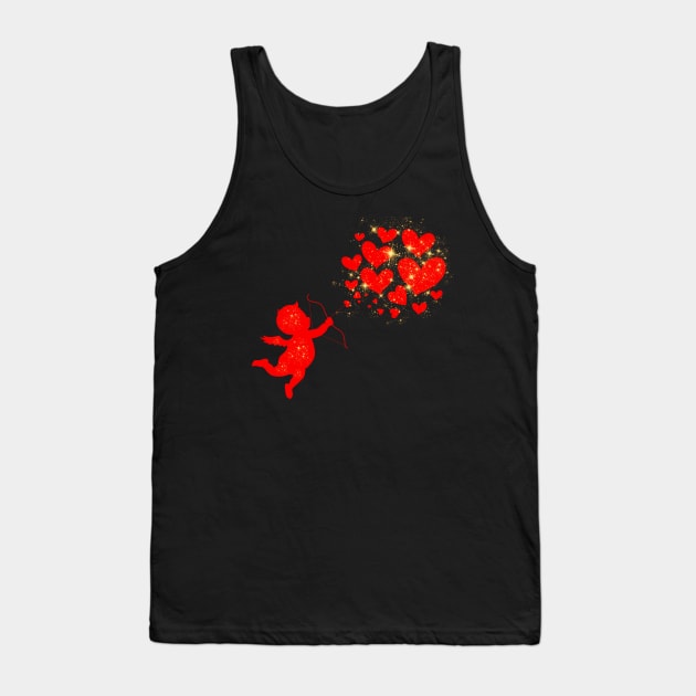 Red cupid Valentine Tank Top by Nano-none